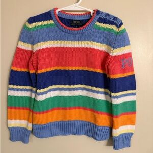 Polo Ralph Lauren Blue and Pink Knit Sweater